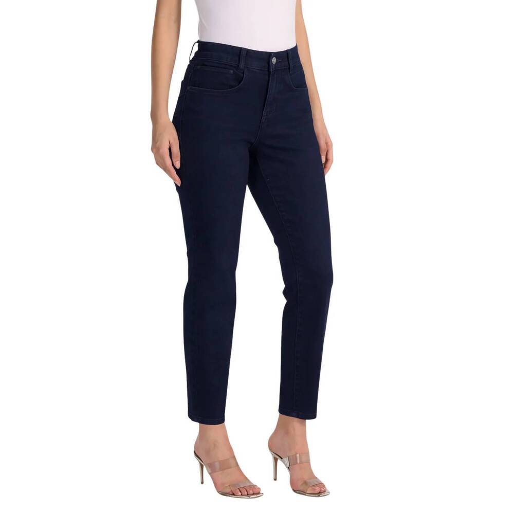 NEW FRANK LYMAN women's slim high rise jeans in navy